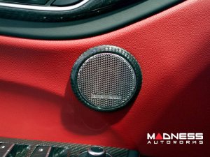 Alfa Romeo Giulia Carbon Fiber Door Speaker Frame - Front - Small